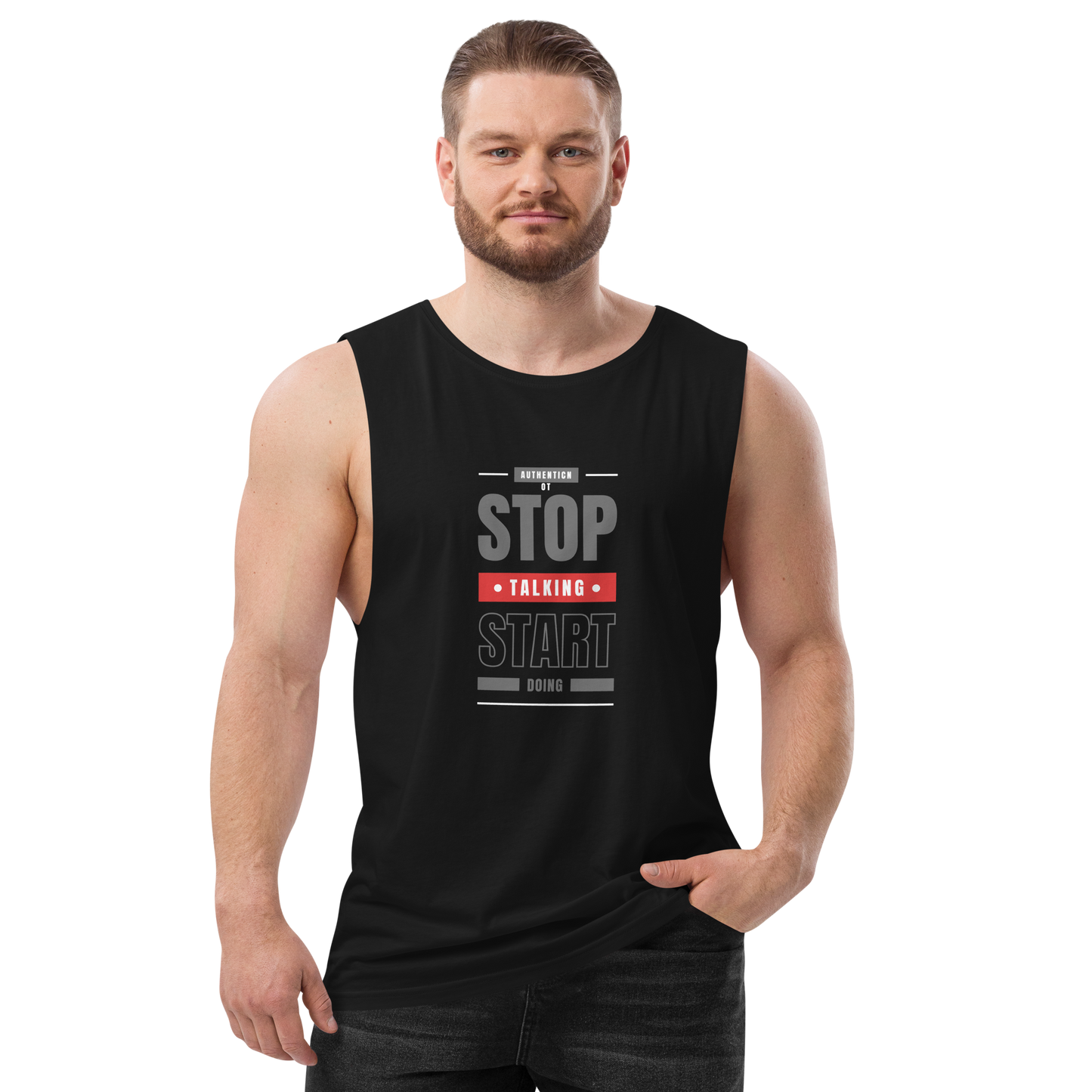 Men’s drop arm tank top