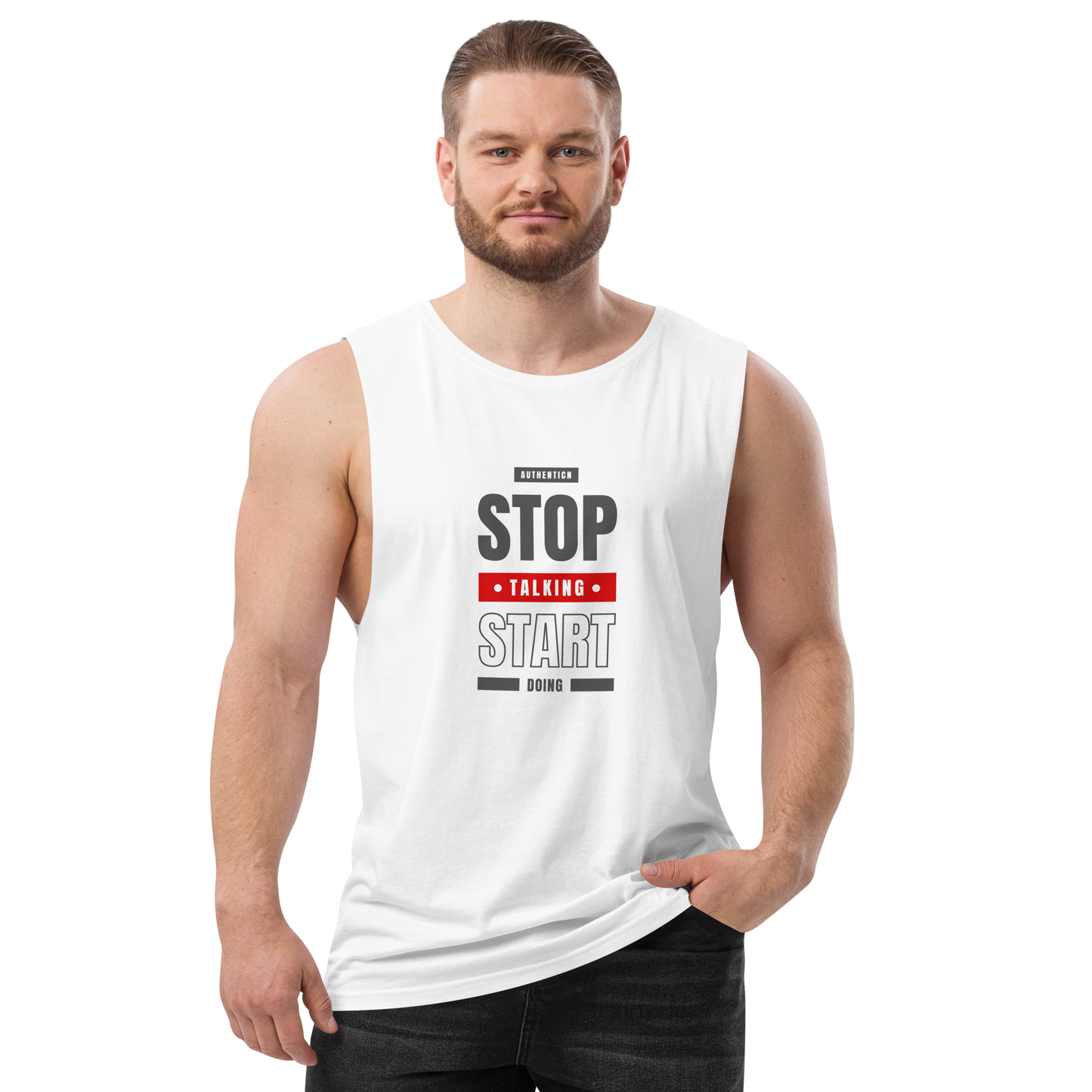 Men’s drop arm tank top